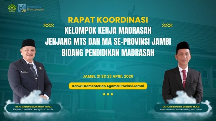 Tingkatkan Mutu Pendidikan, Kepala MTsN 4 Bungo Jemput Kebijakan Strategis di Rakor K3M Provinsi Jambi Tingkatkan Mutu Pendidikan, Kepala MTsN 4 Bungo Jemput Kebijakan Strategis di Rakor K3M Provinsi Jambi