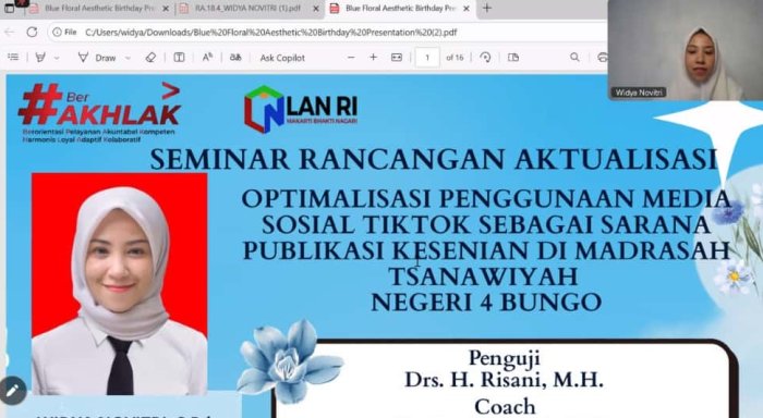 CPNS MTsN 4 Bungo Gelar Seminar Rancangan Aktualisasi Penggunaan Media Sosial Sebagai Sarana Publikasi Kesenian CPNS MTsN 4 Bungo Gelar Seminar Rancangan Aktualisasi Penggunaan Media Sosial Sebagai Sarana Publikasi Kesenian