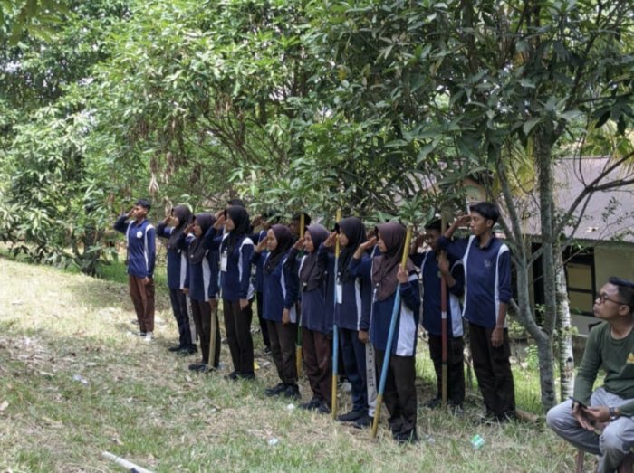 Posko Terakhir Laporan Selesai Peserta Jambore Cabang MTsN 4 Bungo Telah Ikuti Susur Halang Rintang (SHRP)