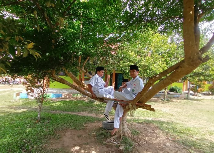 Siswa MTsN 4 Bungo Wujudkan Rumah Pohon Impian Tempat Nyaman Jam Istirahat Siswa MTsN 4 Bungo Wujudkan Rumah Pohon Impian Tempat Nyaman Jam Istirahat