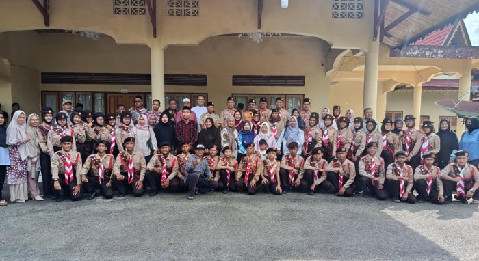 Sinergi Sukseskan JAMDA Jambi, Kepala MTsN 4 Bungo Hadiri Upacara Pemberangkatan Kontingen di Buper Candika