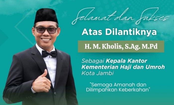 Kepala MTsN 4 Bungo Apresiasi Pelantikan Kepala Kantor Haji dan Umroh Kota Jambi Kepala MTsN 4 Bungo Apresiasi Pelantikan Kepala Kantor Haji dan Umroh Kota Jambi