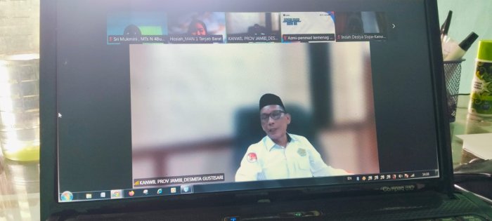 Meningkatkan Mutu Pendidikan, Waka Kurikulum MTsN 4 Bungo Ikuti Rakor Penguatan Akreditasi Kanwil Kemenag Jambi