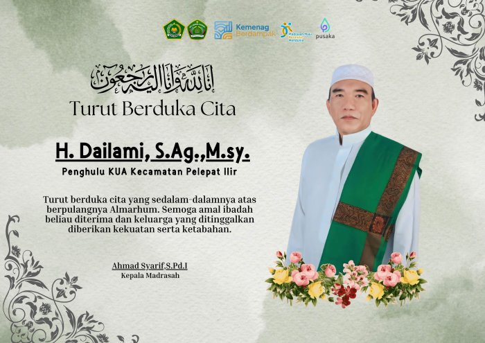 MTsN 4 Bungo Sampaikan Duka Mendalam atas Wafatnya Penghulu KUA Pelepat Ilir