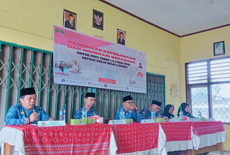 MTSN 4 Bungo Luncurkan Kegiatan Pembinaan  Kepegawaian dan Moderasi Beragama untuk PPPK & CPNS