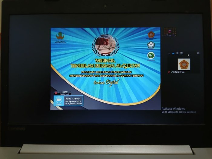 Webinar Tentram Bersama Al-Quran Oleh Bapak Slamet Riyadi, S.Pd.I Webinar Tentram Bersama Al-Quran Oleh Bapak Slamet Riyadi, S.Pd.I