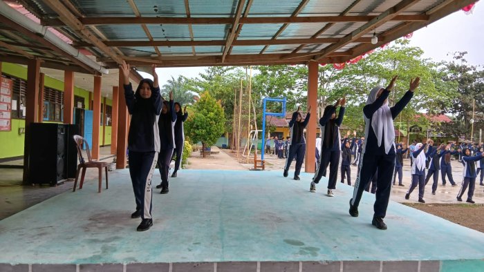 Gelorakan Semangat Sehat dan Ceria, Seluruh Siswa MTsN 4 Bungo Siap Songsong Pembelajaran Berkualitas